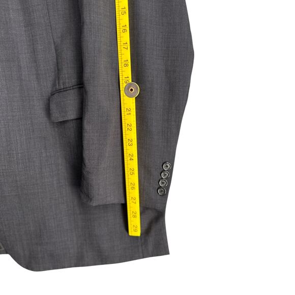 Jos‎ A Bank Blue 2 Button Notched Lapel Wool Classic Blazer Jacket Size 46L - Picture 9 of 11